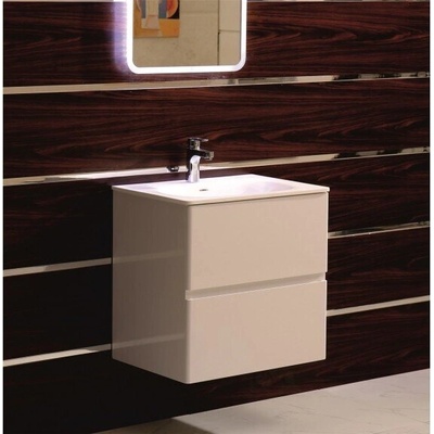 InterCeramic Конзолен шкаф за баня InterCeramic ICP 6027 - PVC, бял с iStone умивалник (ICP 6027)