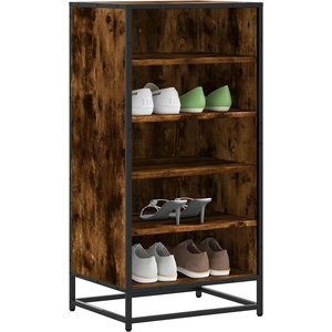 vidaXL Етажерка за обувки, опушен дъб, 48x38x97, 5 см, инженерно дърво (849206)