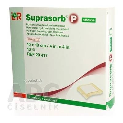 Lohmann & Rauscher GmbH & Co. KG SUPRASORB P PU KRYTIE NA RANY penové polyuretánové samolepiace (10x10 cm) 1x10 ks