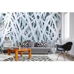 DIMEX ART Самозалепваща се флизелинова фототапета бял 3d абстрактен фон 375 x 250 см