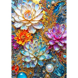 Enjoy - Puzzle Pearlescent Waterlilies - 1 000 piese