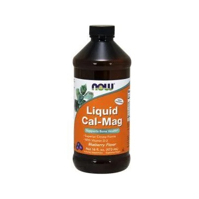 NOW Кал-Маг - течен Liquid CAL - MAG Blueberry - 473 мл. - NOW FOODS, NF1269