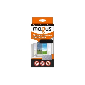 Magus Мрежа срещу насекоми за прозорци 1.50м/1.80м, Бяла/Черна, (81825-81824)