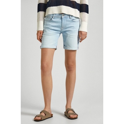 Pepe Jeans dámské kraťasy SLIM SHORT MW denim