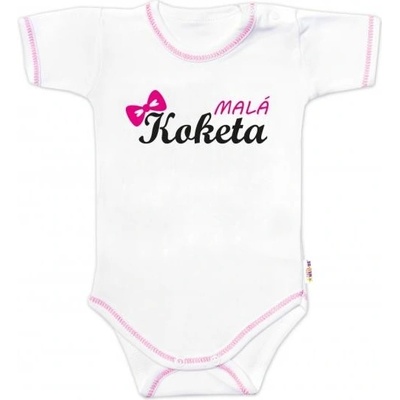Body krátky rukáv s vtipným textom Baby Nellys Malá Koketa holka