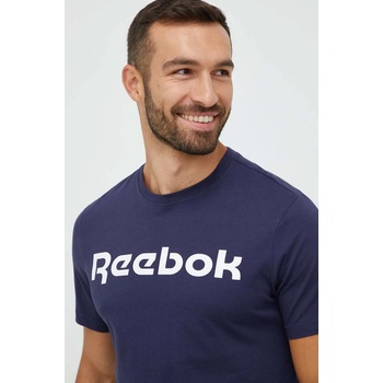 Reebok Памучна тениска Reebok в тъмносиньо с принт GN5378.100042355 (GN5378)