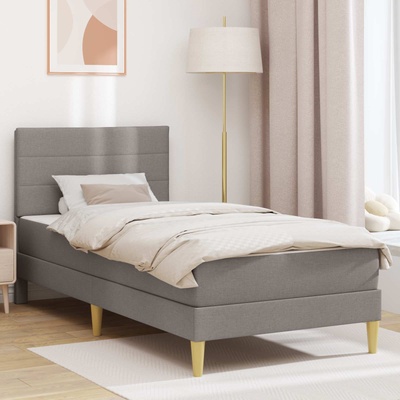 vidaXL Рамка за легло Таупе 90 x 200 cm Полиестер (3414937)