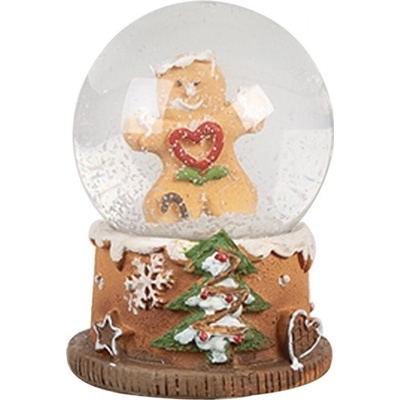 Vánoční sněžítko s perníčkem Gingerbread Ø 5 cm