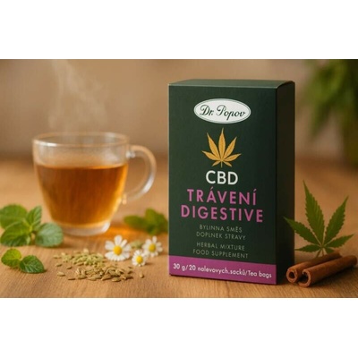 Dr.Popov Konopný čaj s CBD pro dobré trávení 30 g