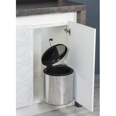 STARAX Кухненски кош за вграждане 2251 под мивка за шкаф 40 см, хром 10 л (Lot S-2251)