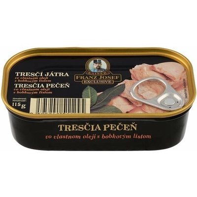 Kaiser Franz Josef Exclusive Tresčia pečeň vo vlastnom oleji s bobkovým listom 115 g