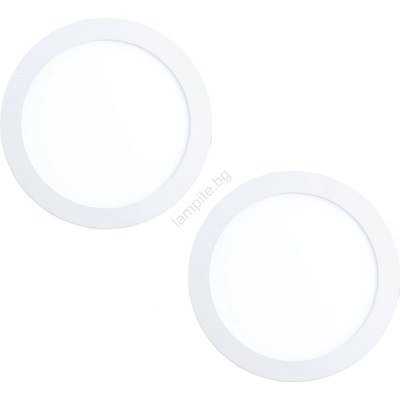 EGLO 32387 - комплект 2x вградени LED осветителни тела FUEVA LED/15, 5W/230V (EG32387)