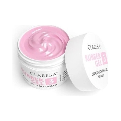 Claresa Uv Led Rubber gél na nechty ružová 03 12 g