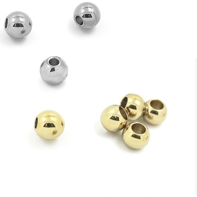 Korálky 3mm 304 - 1Ks+ - 1,2mm / Nerez SL / 100Ks