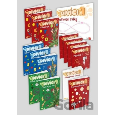 Divíci 1 - rozšířený žákovský balíček - Český jazyk + Matematika + Člověk a jeho svět - Klett