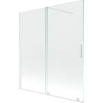 Mexen Velar разтегаем параван за вана с 2 крила 150 x 150 cm, прозрачен, бял (896-150-000-01-20)