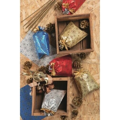 Sáček celofan 16x25 cm Vločka METAL W042462