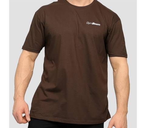 GymBeam tričko Basic Chocolate Brown
