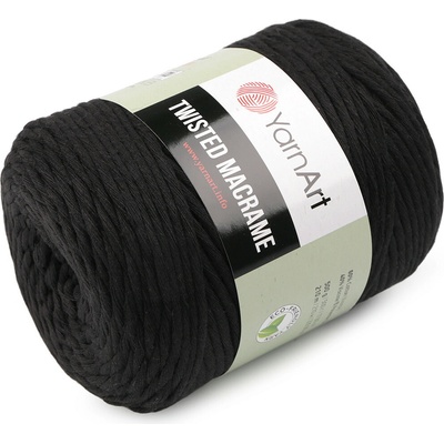 Pletací příze Twisted Macrame 500 g rozčesávací Varianta: 16 (750) černá, Balení: 1 ks