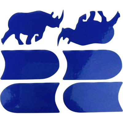 Samolepky reflexné ShamanRacing set nosorožec 6ks modré