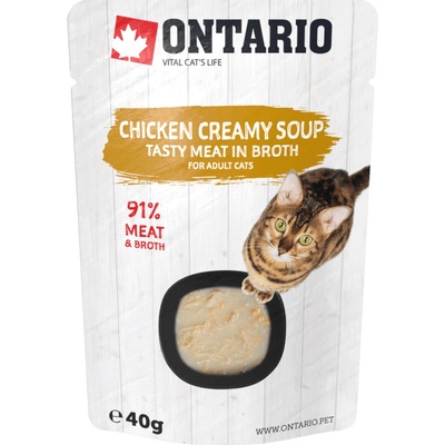 Ontario CAT Adult Polievka s kuracím mäsom syrom a ryžou 40 g