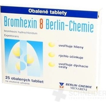Bromhexin 8 Berlin-Chemie tbl.obd.25 x 8 mg