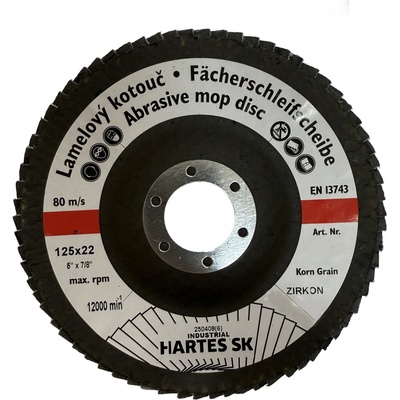 Hartes Lamelový brúsny kotúč 125 mm P80 H7976
