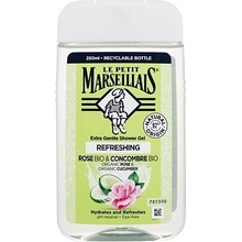 Le Petit Marseillais Extra Gentle Shower Gel Bio Rose & Bio Cucumber Osviežujúci sprchovací gél 250 ml