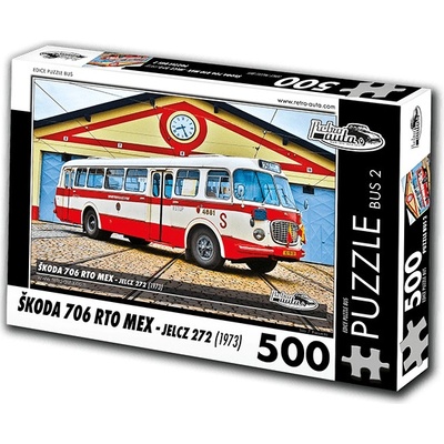 RETRO-AUTA© BUS 2 ŠKODA 706 RTO MEX jelcz 272 1973 500 dílků