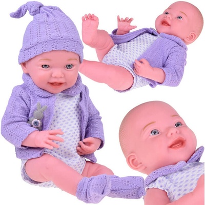 JOKO Bábika 40 cm s čiapkou a svetríkom fialová