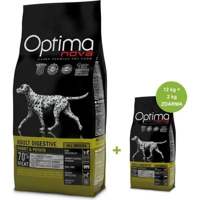 OPTIMAnova dog Adult DIGESTIVE Grain Free Rabbit 12 kg