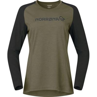 Norrøna Дамска фланелка с дълъг ръкав за колоездене Norrøna Women's Fjørå Equaliser Lightweight Long Sleeve Cycling jersey - Olive Night - размер XS (156-2576-0311)