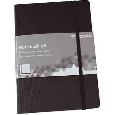 DONAU Zápisník A5 čtverečkovaný černý