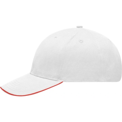 Myrtle Beach MB 6541 sandwich 6 panelová COT03654190399-white/red Bílá/červená