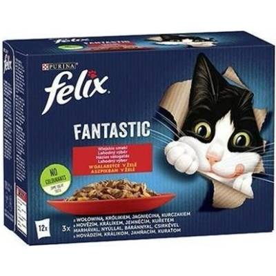 FELIX Krmivo pre mačky 12 x FELIX "Fantastic", domáca zmes 85 g