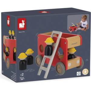 Janod Детска играчка Janod - Пожарна кола Bolid (J04632)