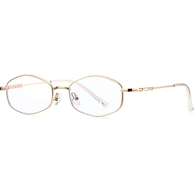 Techsuit Очила за компютър Techsuit Anti-Blue Light Glasses Reflex PC (LS501) - дамски, микро рамка - Златист