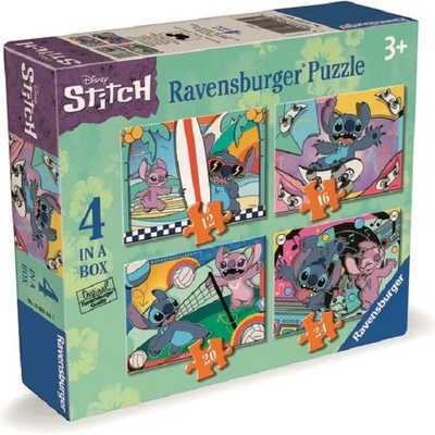 - Puzzle 4v1 Disney: Stitch: Fun Activities - 1 - 39 piese