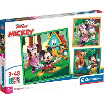 Clementoni 3x48 dielov štvorec Mickey a Minnie