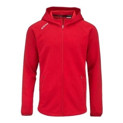 CCM mikina Locker Room Full Zip Hoodie JR červená