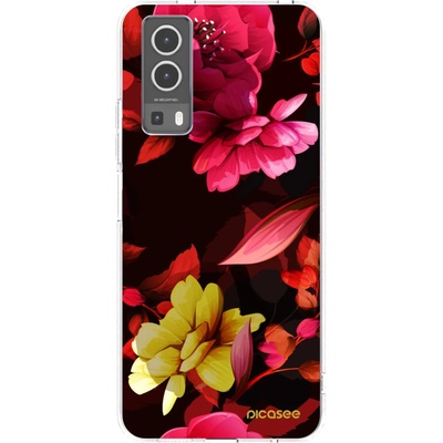 Pouzdro Picasee silikonové Vivo Y72 5G Dark Peonny čiré