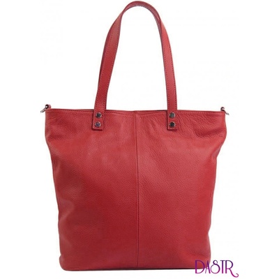 Borse In Pelle kožená velká dámská shopper kabelka Juliette červená