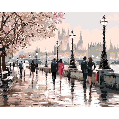 ZUTY Malování podle čísel SAKURY V PRAZE RICHARD MACNEIL 40 x 50 cm