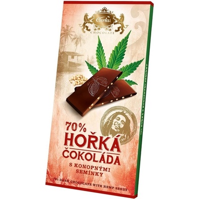 Carla Horká čokoláda s konopným semienkom 70% 80 g