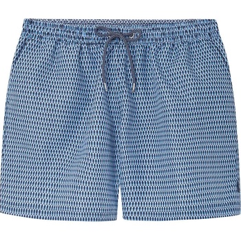 Hackett Бански гащета Hackett Fish Geo swimming shorts - Blue (Navy)