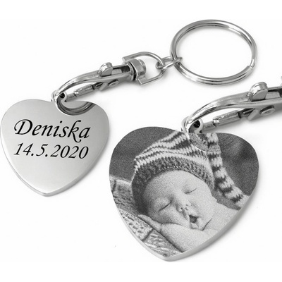 Přívěsek na klíče Chromovaný Srdce AE 726888