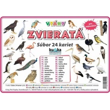 Súbor 24 kariet - Zvieratá vtáky