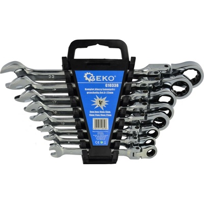 Geko Sada ráčnových očkoplochých klíčů 8 ks 8-22 mm G10338