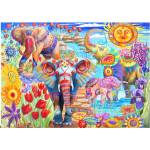 Bluebird Puzzle - Puzzle Elephants in the Garden 2000 - 2 000 piese