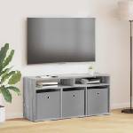 vidaXL Долно шкафче 102 x 32 x 48, 5 см Сив Сонома (8000593)